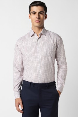 VAN HEUSEN Men Checkered Formal Brown Shirt