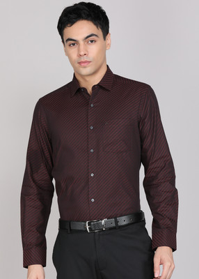 ARROW Men Checkered Formal Red Shirt