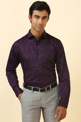 Allen Solly Men Printed Formal Purple Shirt