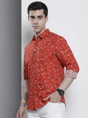 The Indian Garage Co. Men Floral Print Casual Red Shirt