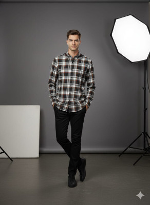 SZ COLLECTION Men Checkered Casual Multicolor Shirt