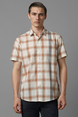 LOUIS PHILIPPE Men Printed Casual Cream Shirt