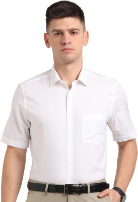 TURTLE Men Self Design Formal White Shirt