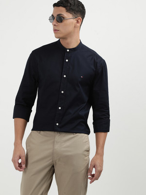 TOMMY HILFIGER Men Solid Casual Blue Shirt