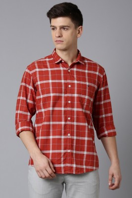 LOUIS PHILIPPE Men Checkered Casual Red Shirt