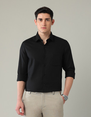 ARROW Men Solid Formal Black Shirt