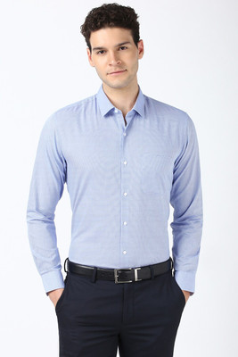 PETER ENGLAND Men Solid Formal Blue Shirt