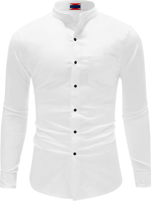 JessNX Men Solid Casual White Shirt
