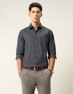 ARROW Men Printed Formal Black Shirt