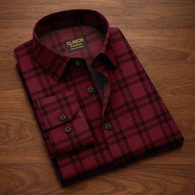 clinch fashion Men Printed Casual Red Shirt