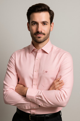 Adam Phillip Men Solid Formal Pink Shirt