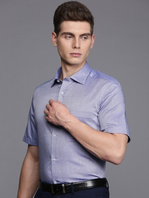 LOUIS PHILIPPE Men Solid Formal Blue Shirt