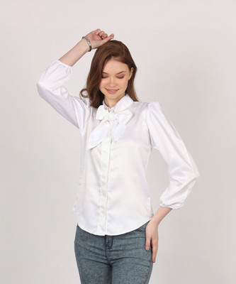 FASHIONS 360 Women Solid Casual White Shirt