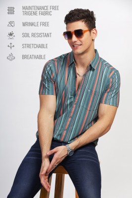 Bullmer Men Printed Casual Multicolor Shirt