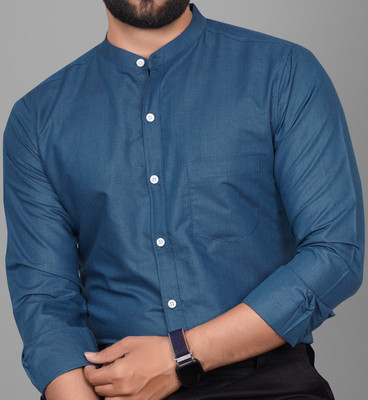 Voroxy Men Solid Formal Blue, Light Blue Shirt