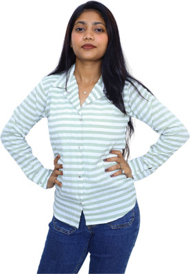 RETRORISE Women Solid Casual Light Green Shirt