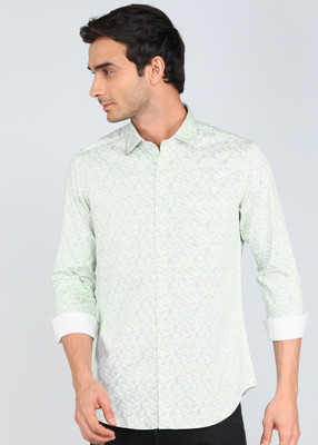 INTEGRITI Men Printed Casual Green Shirt