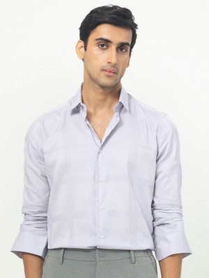 RARE RABBIT Men Solid Casual Purple Shirt