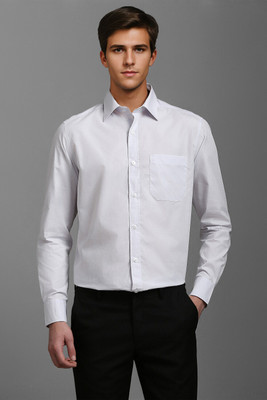 LOUIS PHILIPPE Men Solid Formal Grey Shirt