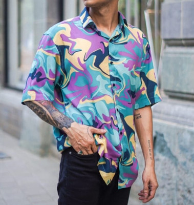 PRIMEFIELD Men Printed Casual Multicolor Shirt