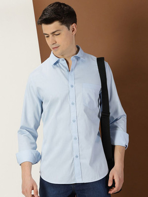 INVICTUS Men Solid Casual Blue Shirt