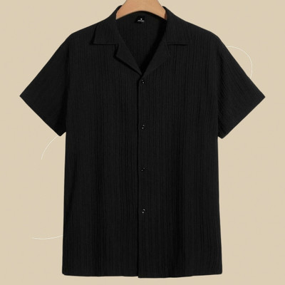 A FUBAR Men Self Design Formal Gold Shirt