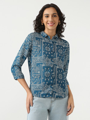 Kraus Jeans Women Printed Casual Multicolor Shirt