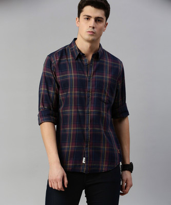 Roadster Men Checkered Casual Multicolor Shirt