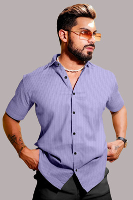 Billion Men Striped Casual White Shirt