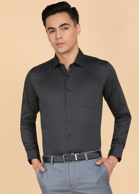 VAN HEUSEN Men Self Design Formal Grey Shirt