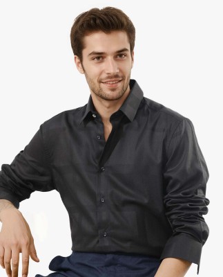 RARE RABBIT Men Solid Casual Black Shirt