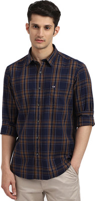 Arrow Sport Men Checkered Casual Dark Blue Shirt