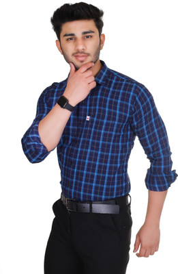Trending Ayansh Men Solid Casual Blue Shirt