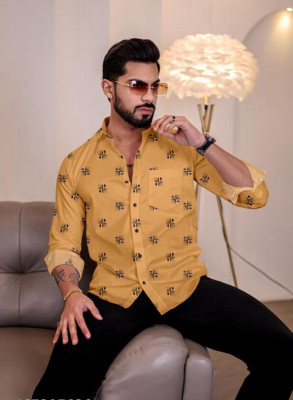 navdurgha Men Self Design Casual White Shirt