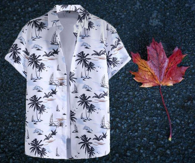 Radha Krishna Fashion Men Checkered Casual White Shirt