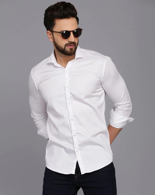 Zabolo Men Solid Formal White Shirt