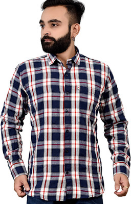 Marc Laurent Men Checkered Casual Green Shirt