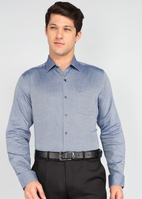 ARROW Men Self Design Formal Blue Shirt