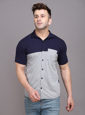 BEYOU FASHION Men Color Block Casual Multicolor Shirt