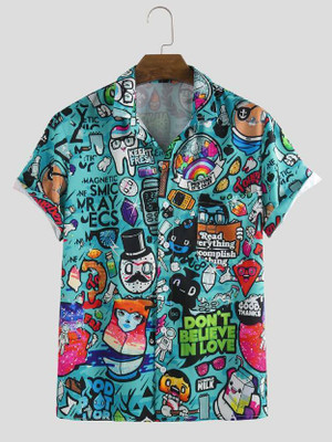 Floura Men Printed Casual Multicolor Shirt