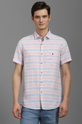 LOUIS PHILIPPE Men Striped Casual Pink Shirt