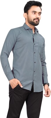 Ganesh Creation GC Men Solid Casual Grey Shirt