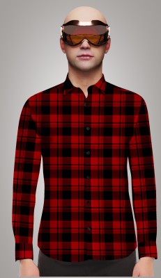 Yaara fashion Men Checkered Casual Red Shirt