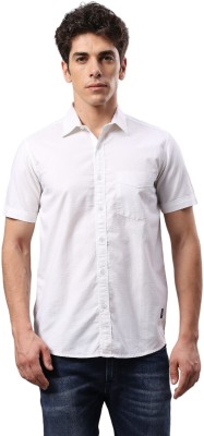 Klub Fox Men Solid Casual White Shirt