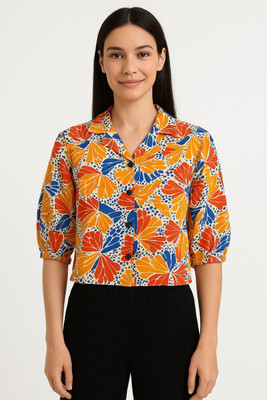 GLENZI Women Printed Casual Multicolor Shirt