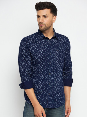 DUKE Men Printed Casual Dark Blue, Light Blue Shirt