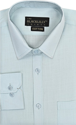 BlackLilly Men Solid Formal Light Blue Shirt