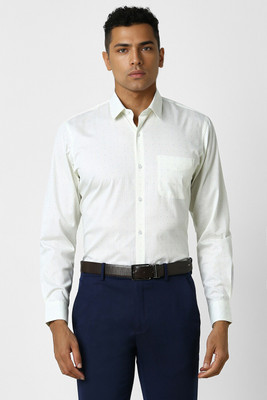 PETER ENGLAND Men Printed Casual White Shirt