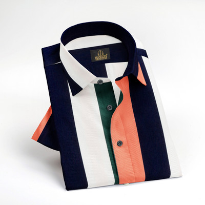 Indissoluble Men Striped Casual Multicolor Shirt