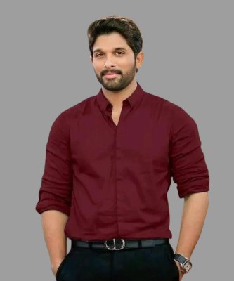 Paravadi Men Solid Casual Black Shirt